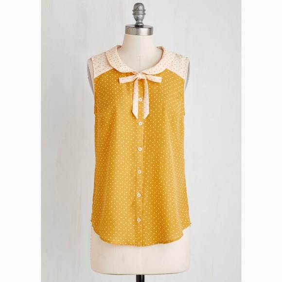 Modcloth Tops - Fashionably Elate Top in Goldenrod